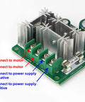 PWM DC Brushed Motor Speed Controller 6V-90V, 8A Continuous Current with connection terminals for robotics and automation