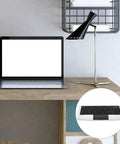 Premium Under Desk Keyboard Tray With Dead Simple Pull Out Shelf And Swivel Mouse Dock Plus Quick Grab Pen Pocket For Zero Hassle Clutter Free Home Office Setup displayed under a laptop on a wooden desk.
