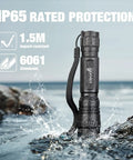 1000 Lumen Tactical Flashlight with Duty Belt Holster, durable, IP65 rated, impact resistant, made from 6061 aluminum