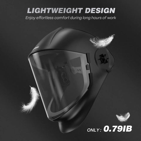 Top Shelf Panoramic Full Face Mask With Scratch Resistant Polycarbonate Visor And Dang Tough Impact Shield For Rough Industrial Jobs Demanding Ansi Certified Guard Against Welding Sparks And Debris Daily, showing lightweight design and clear visor.
