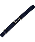 Equestrian Elastic Belt For Women Two Piece Riding Belt Set With Gold Surcingle And Silver Bit Buckle Dark Blue Adjustable Waist Belt