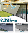 4 Foot By 25 Foot Fence Privacy Screen Heavy Duty Windscreen Fencing Mesh Shade Net Cover For Outdoor Wall Backyard Patio Deck And Porch Grey Made With 100 Percent HDPE 150 GSM Breathable Weatherproof installed by pool