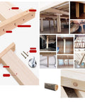 4 Pack Adjustable Wooden Bed Slat Support Legs With Height Adjustable Center Support For Diy Fur Bed Sturdy Wood Furniture Feet Replacement 12 To 14 Cm For Stable Sleep And Floor Protection, showing installation and components details