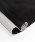 Rolled black suede headliner fabric with foam backing for automotive roof lining, 120in×60in