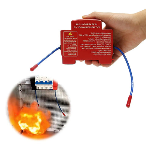 Smooth Auto Trigger Fire Extinguisher Zero Drama Snap On Mount With Din Rail Design And Heat Driven Aerosol Shield Legit Clean Flame Retardant Guard For Home Electrical Panels