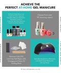 Hollywood Vibes Hema Free Gel Nail Polish Delivers Long Lasting Chip Resistant Manicure For Weeks Safe For Sensitive Skin 9ml Bottle Premium Salon Quality Gel Polish Without Hema Or Di Hema products and accessories displayed for at-home gel manicure.
