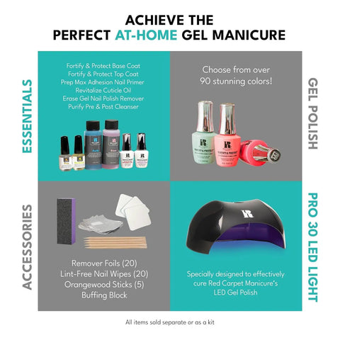 Hollywood Vibes Hema Free Gel Nail Polish Delivers Long Lasting Chip Resistant Manicure For Weeks Safe For Sensitive Skin 9ml Bottle Premium Salon Quality Gel Polish Without Hema Or Di Hema products and accessories displayed for at-home gel manicure.