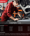 Mechanic performing compatibility check for Plug And Play Hydraulic Power Steering Rack And Pinion Assembly For Toyota Tundra 2000 2006 And Sequoia 2001 2007 With 3.0L 4.0L And 4.7L Engines New Unit Leak Resistant Direct Fit Left Hand Drive Only Ref 97-1618