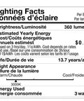 Lighting facts label for LED Microwave Light Bulb For Stovetop And Range Hood Replacement 40W Incandescent Equivalent E17 Base
