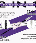 Lash Bond And Seal Waterproof Adhesive For Cluster Lashes Double Ended Eyelash Glue Black Long Lasting 72 Hour Hold Latex Free