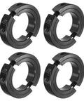 4 Pack Double Split Shaft Collar With Set Screw Black Oxide One And Five Eighths Inch Bore Two And Five Eighths Inch Outer Diameter