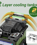 FX39 Fusion Splicer Fiber Optic 6 Second Fast Splice Core Alignment With 6 Motors Touch Screen, close-up view