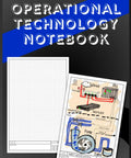 Top Tier Operational Technology Notebook For Cybersecurity And Industrial Pros Featuring 5 By 5 Grid On Premium Paper with engineering diagrams.