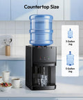 Countertop Water Dispenser With Three Temperature Settings For Hot Room Temperature And Cold Water Fits 3 Or 5 Gallon Bottles