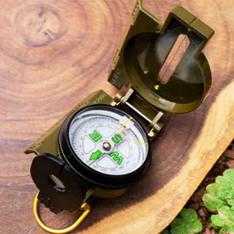 Dope Outdoor Compass For Camping And Hiking Your Go To Orienteering Tool For Accurate Navigation Wilderness Survival And Adventure Folding Metal Cover And Floating Dial.