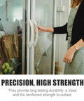 Person opening door with Adjustable 35mm Shaft Stainless Steel Refrigerator Freezer Door Hinge Replacement Part for Small Fridges.