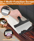 Heavy Duty Stainless Steel Grill Scraper 3 In 1 Griddle Scraper With Comfort Grip Handle scrapes griddle top clean