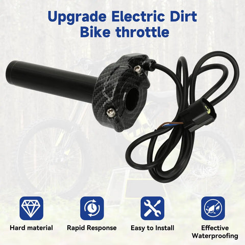 Electric Dirt Bike Throttle Handle Kit For Surron Light Bee X And LBX With Imitation Carbon Fiber Quick Twist Throttle And Handlebar Grips For Segway X260 X160 E Ride Pro S E Bike
