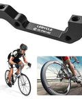 Post Mount To IS Disc Brake Adapter Dope Upgrade For 160mm 180mm 203mm Rotors CNC Aluminum Caliper Mount shown with cyclist illustration