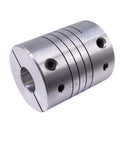 Aluminum Flexible Shaft Coupling 9.5x9.5mm 3/8x3/8 In D25 L30 Rigid Shaft Coupler For CNC Motors, aluminum alloy, single-piece design