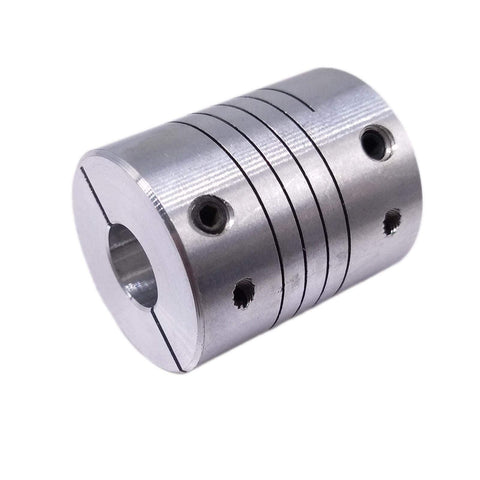 Aluminum Flexible Shaft Coupling 9.5x9.5mm 3/8x3/8 In D25 L30 Rigid Shaft Coupler For CNC Motors, aluminum alloy, single-piece design