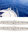 Tough As Nails Heavy Duty Strap Hinges, 1 Pair Real Deal Stainless Steel Marine Grade Hardware, three holes visible on hinges.