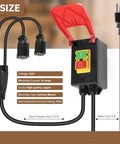110V Single Phase Safety Switch With Dual Outlets And Synchronized Start Stop, Large Emergency Paddle
