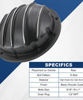 Rear Differential Cover For 10-Bolt Diffs With 8.5 Inch And 8.6 Inch Ring Gear, Fits Chevy GM Silverado 1500 Buick 1964 And Up, Black