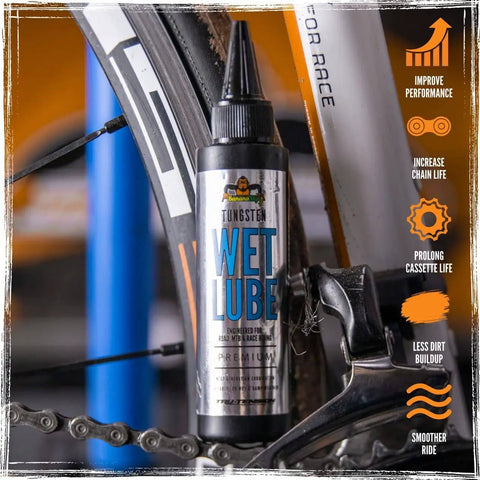 BananaSlip Tungsten Wet Lube For Road Mountain Race And EBike Maintenance Biodegradable Oil Blend 50ml Bottle on bike