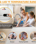 2.6 Gallon On Demand Electric Water Heater With LED Display Under Sink Mini Tank 110V Plug In 1500W in kitchen setting.