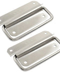 2 Pack 4 Inch Stainless Steel Foldable Ring Pull Handles With Screws For Toolbox Door Chest Rust Resistant 304 Stainless Steel Hardware