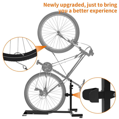 Vertical Bike Rack For Garage And Indoor Storage, Space Saver Bike Stand With Adjustable Track To Fit Most Tires, Easy Wall Mount, Sturdy