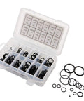 166 Piece Scuba O Ring Kit With FKM90 Rubber Seals 12 Sizes For Dive Hoses And Tanks, displayed in a clear plastic case.