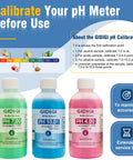 Pro Grade pH Calibration Buffer Solution Kit With 4.00 7.00 And 10.01 Buffers, Three 250 mL Bottles, High Precision, Stable Formula