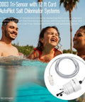 Three In One Tri Sensor Assembly With Attached Cable For AutoPilot Pool Pilot Salt Chlorinator Systems Keeps Salt Level Water Flow And Temperature In Check