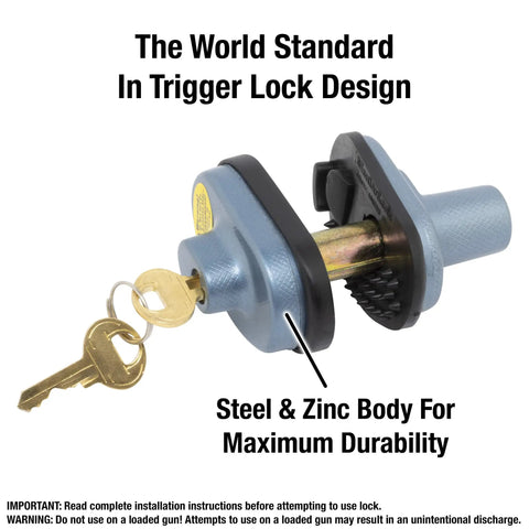 Gun Trigger Lock With Key For Firearms Keeps Your Guns Locked Up Fits Handguns Rifles And Shotguns ARs Secure Indoor Use With Steel And Zinc Body Durable Trigger Guard Lock For Safe Storage