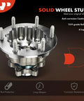 Front Wheel Bearing And Hub Assembly 6 Lug For Ford Transit 150 250 350 And Transit 350 HD AWD 2020 2023 close-up view