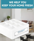 H12 H13 Replacement Filter For IQAir HealthPro Series Air Purifiers Captures 99.99 Percent Of 0.3 Micron Particles Kid Safe Pet Friendly Top Notch For Smokers And Allergens shown in a living room setting with 'We Help You Keep Your Home Fresh' text
