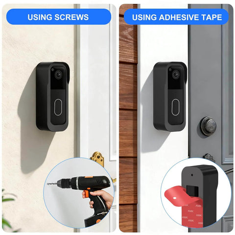 No Drill Doorbell Mount For Video Doorbell 2023 2025 Release Anti Theft Weatherproof Mount That Installs Easy With Tape Or Screws