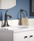 Ridgeport Single Control Lav Faucet In Oil Rubbed Bronze Finish For Bathroom Sink No Fuss One Handle Operation Durable Brass Construction