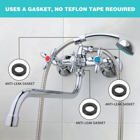 20 Piece Shower Head Filter Gasket Set Rubber Washers And Stainless Steel O Ring Hose Gaskets for faucet and shower attachment
