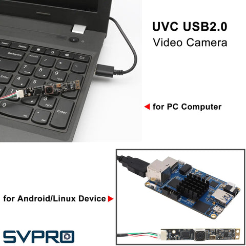 8MP USB Webcam With Microphone Autofocus For PC, Laptop And Laser Engravers, Plug And Play Camera Module For Lightburn Windows Mac Linux Android, High Def, Compact Design, Great For Vision Projects shown connected to laptop and devices.