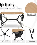 Ultralight Foldable Camping Table With Quick Setup, Sturdy And Stable Build Weighing Only 2.4 Lbs, showing materials and features