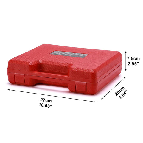 Red case for Deep Axle Nut Socket Set For One Half Inch Drive With 12 Point Design Extra Deep Impact Sockets 29mm To 39mm 8 Pack