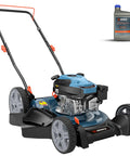 21 Inch Gas Push Lawn Mower With 144cc 4 Cycle Engine, 2 In 1 Mulching And Bagging, Beastly Power For Thick Yards, Easy Start, Durable Build For Big Lawns, with bag and oil bottle