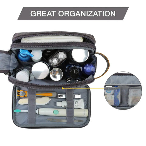 Canvas Travel Toiletry Bag For Men: Water Resistant Organ