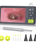 Digital Ear Otoscope With Gyroscope And 4.5 Inch Screen, 3.9mm Inspection Camera With Six LED Lights For Easy Ear Wax Removal, 32GB Card, Snap Photos And Record Videos, Your Own Ear Doctor At Home Checkup, with ear tips