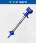 18 Inch Diy Vise Screw For Custom Benches With Beefy Solid Steel Main Screw And Cast Iron Body In Blue Metallic Finish Built Tough For Serious Woodworking And Metalworking Diy Projects