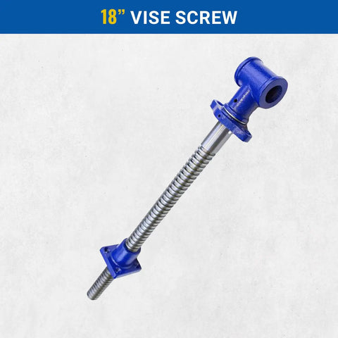 18 Inch Diy Vise Screw For Custom Benches With Beefy Solid Steel Main Screw And Cast Iron Body In Blue Metallic Finish Built Tough For Serious Woodworking And Metalworking Diy Projects
