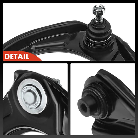 Detailed close-up of Beefed-Up Front Upper Control Arm Set With Ball Joint And Bushing For Honda Accord 2008 2012 And Acura TSX TL 2009 2014 Two Arm Replacement, OE Style Fit